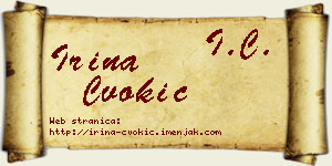 Irina Čvokić vizit kartica
